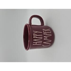 Rae Dunn Maroon Happy Camper Ceramic Mug